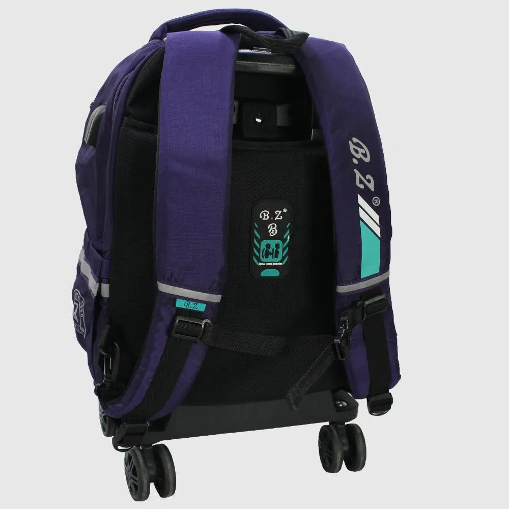 Faded Purple 18 Inches Trolley Backpack   Pencil Case