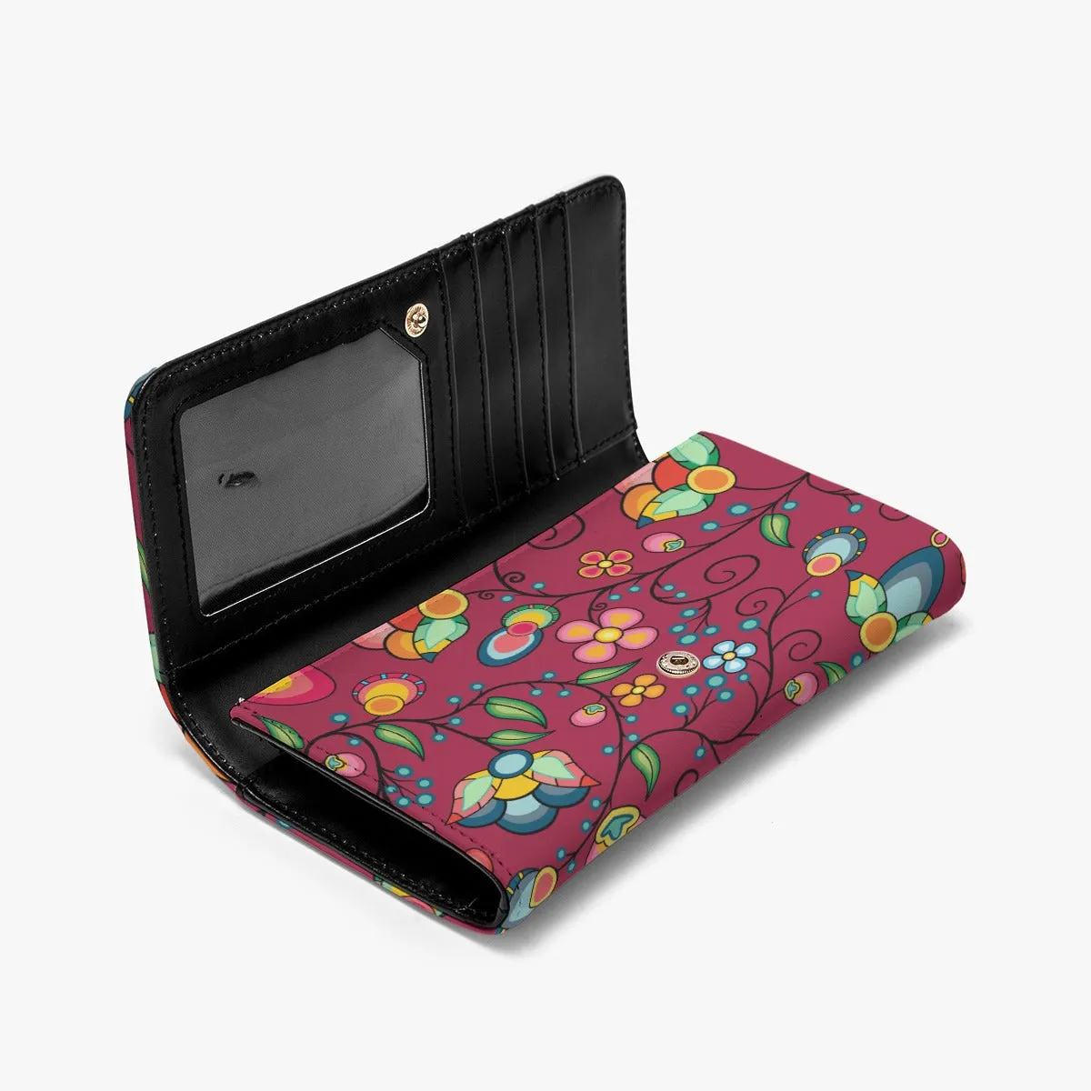 Floral Bounty Magenta Foldable Wallet