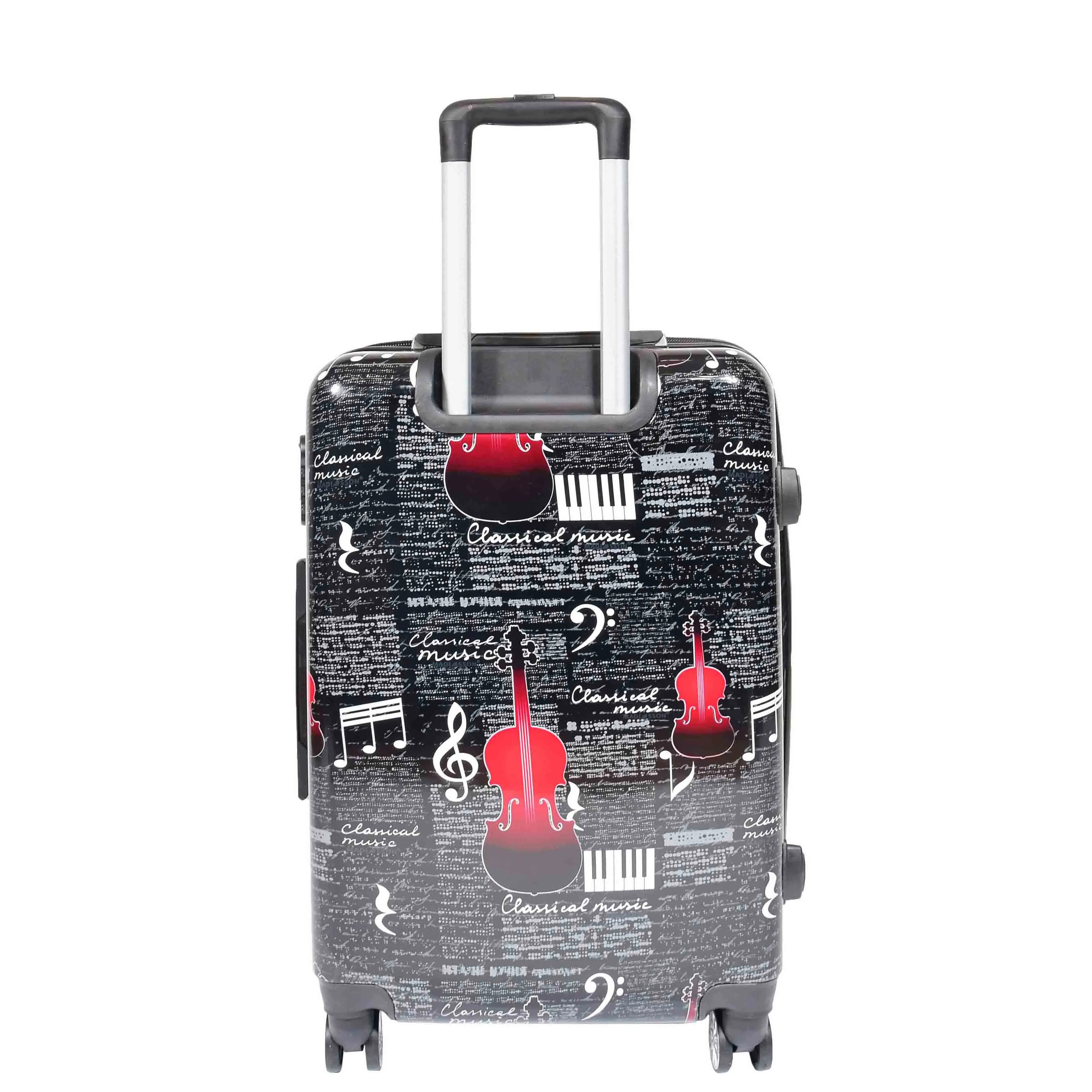 Four Wheels Hard Classical Music Printed Luggage BILBAO