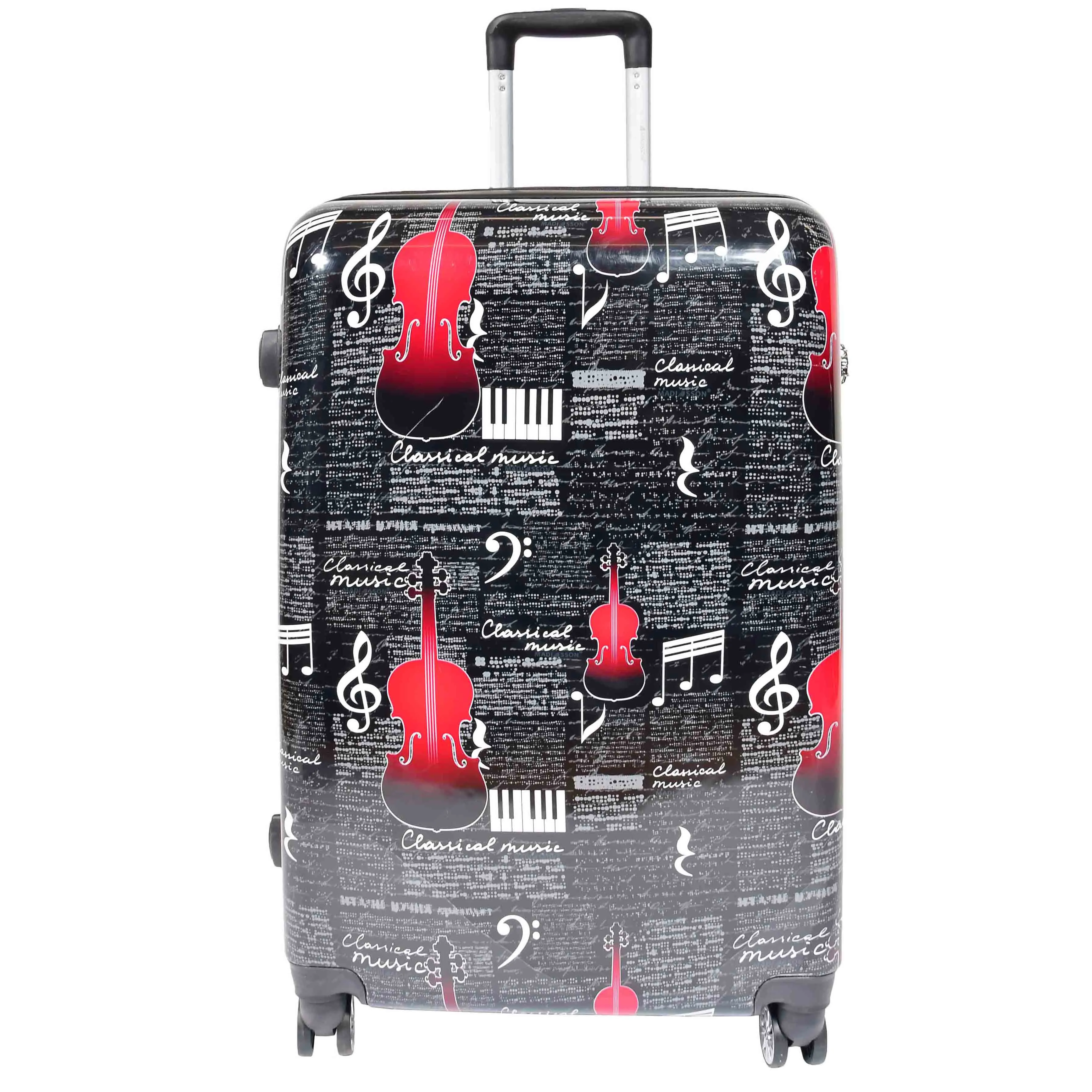 Four Wheels Hard Classical Music Printed Luggage BILBAO