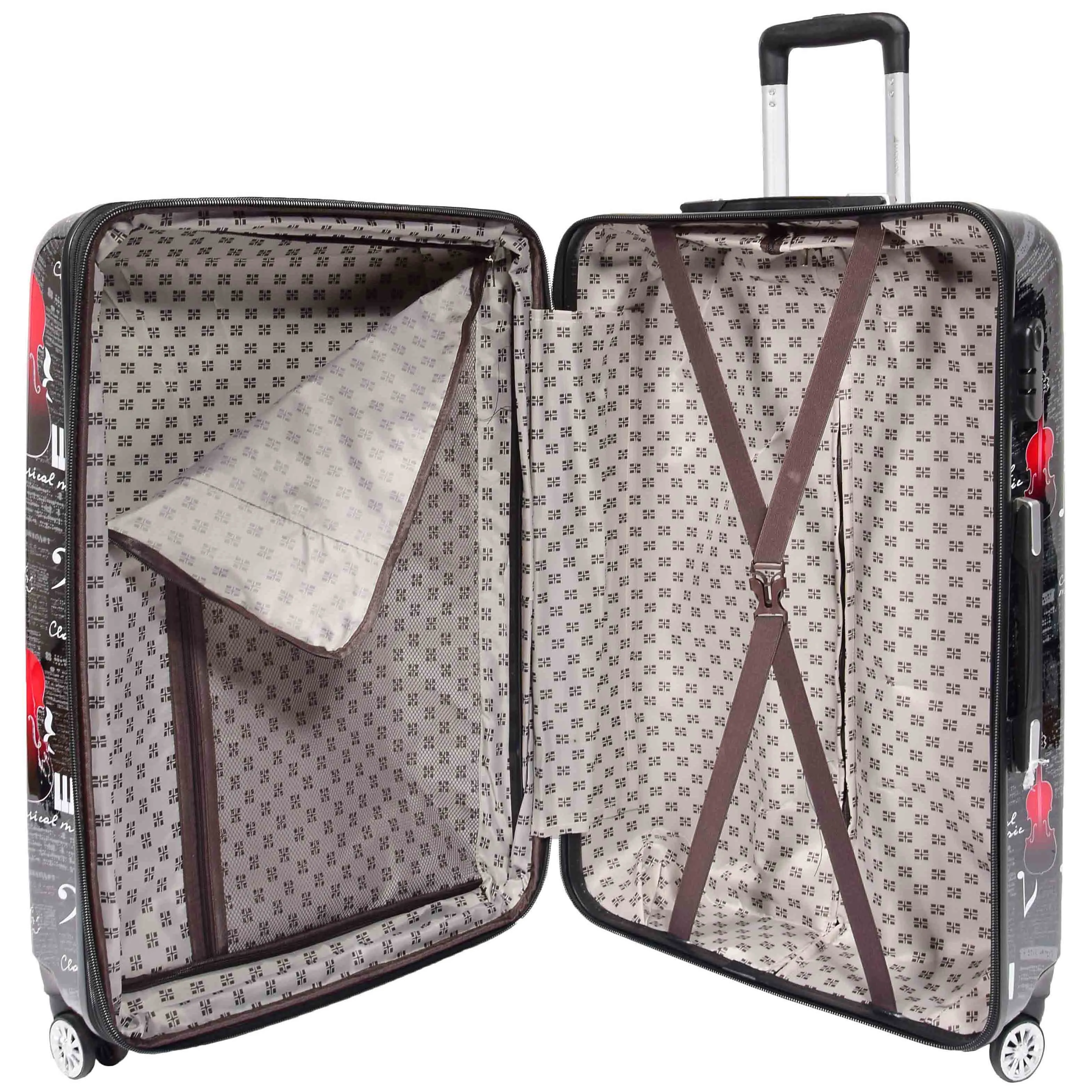 Four Wheels Hard Classical Music Printed Luggage BILBAO