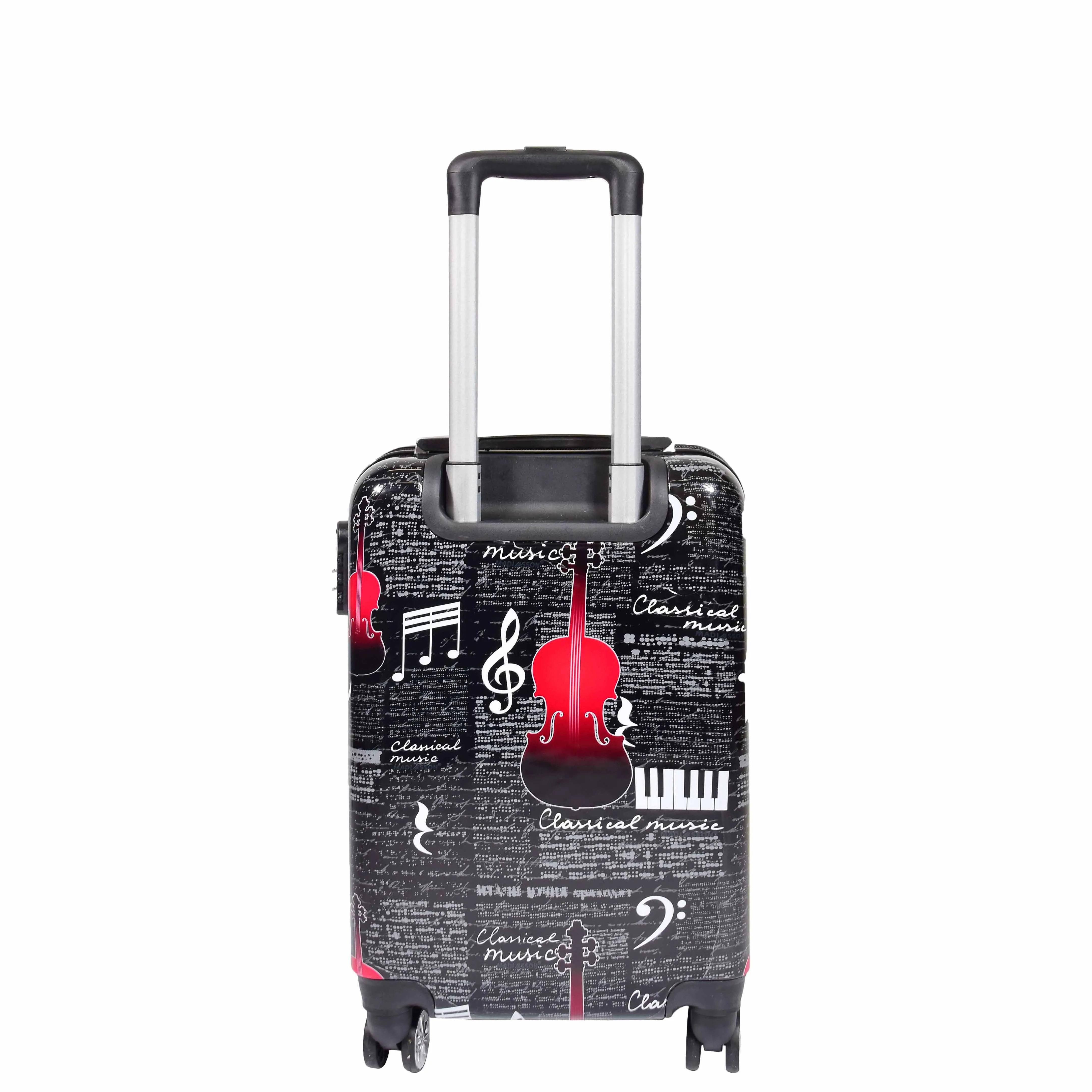 Four Wheels Hard Classical Music Printed Luggage BILBAO