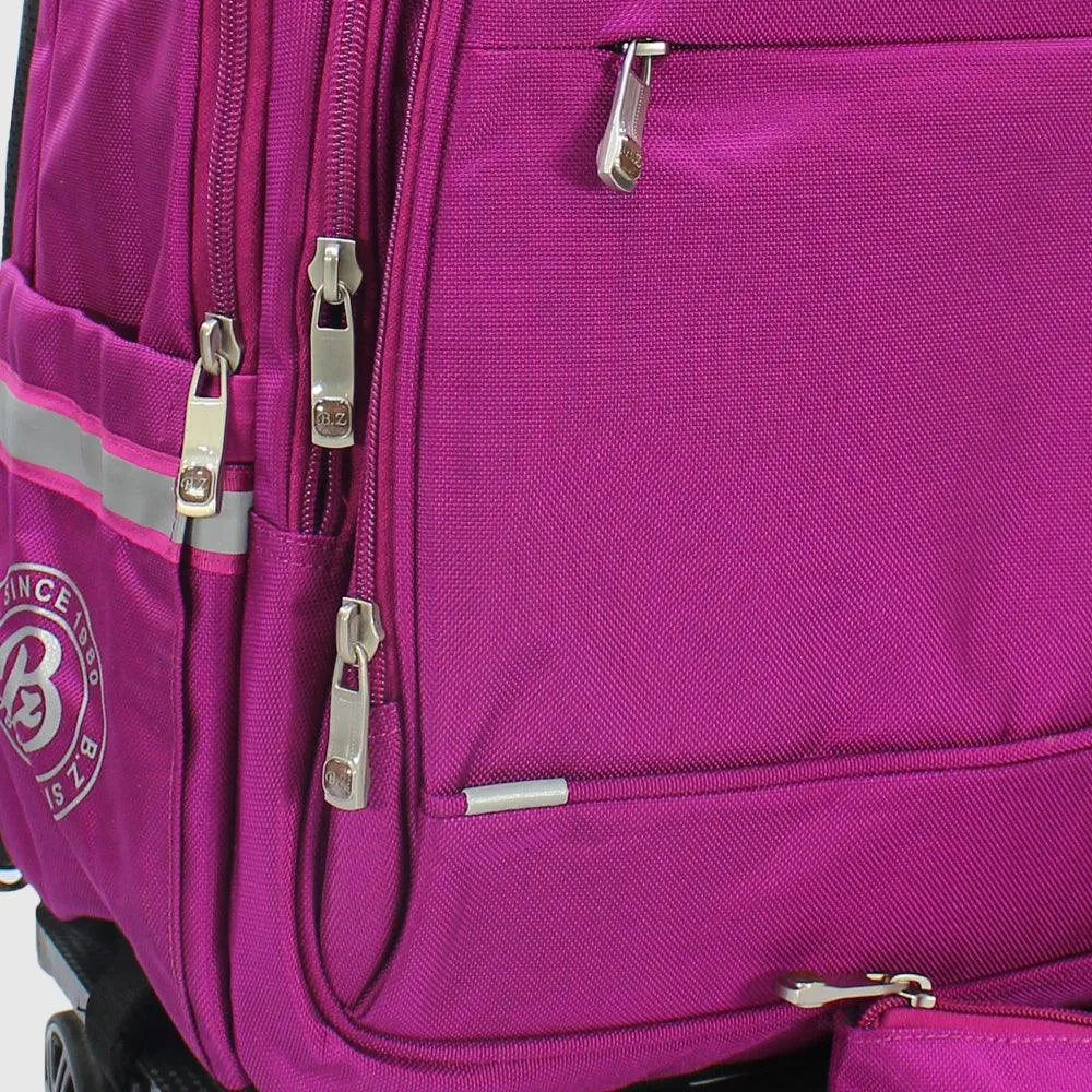 Fuchsia 18 Inches Trolley Backpack   Pencil Case