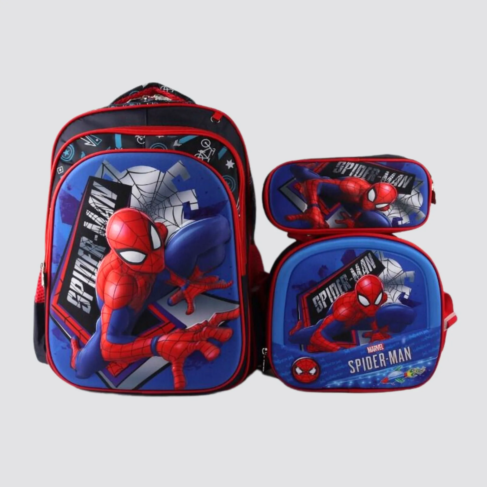 G2825 Spiderman 3-Piece Backpack / Trolley Set