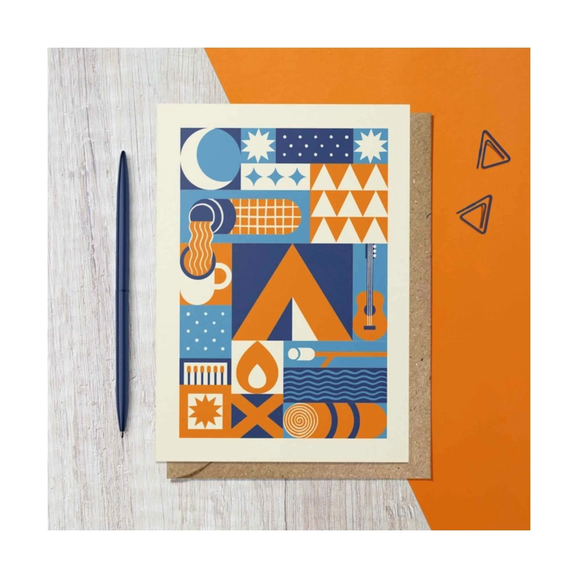 Geometric Wild Camping Reusable Card