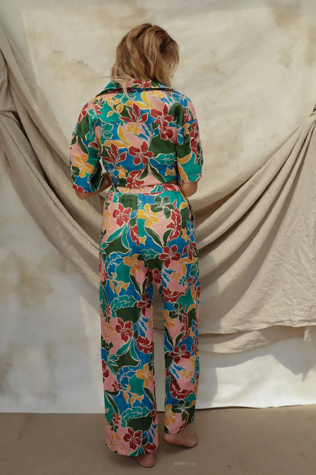 Gita Linen Pant - Fiesta Floral