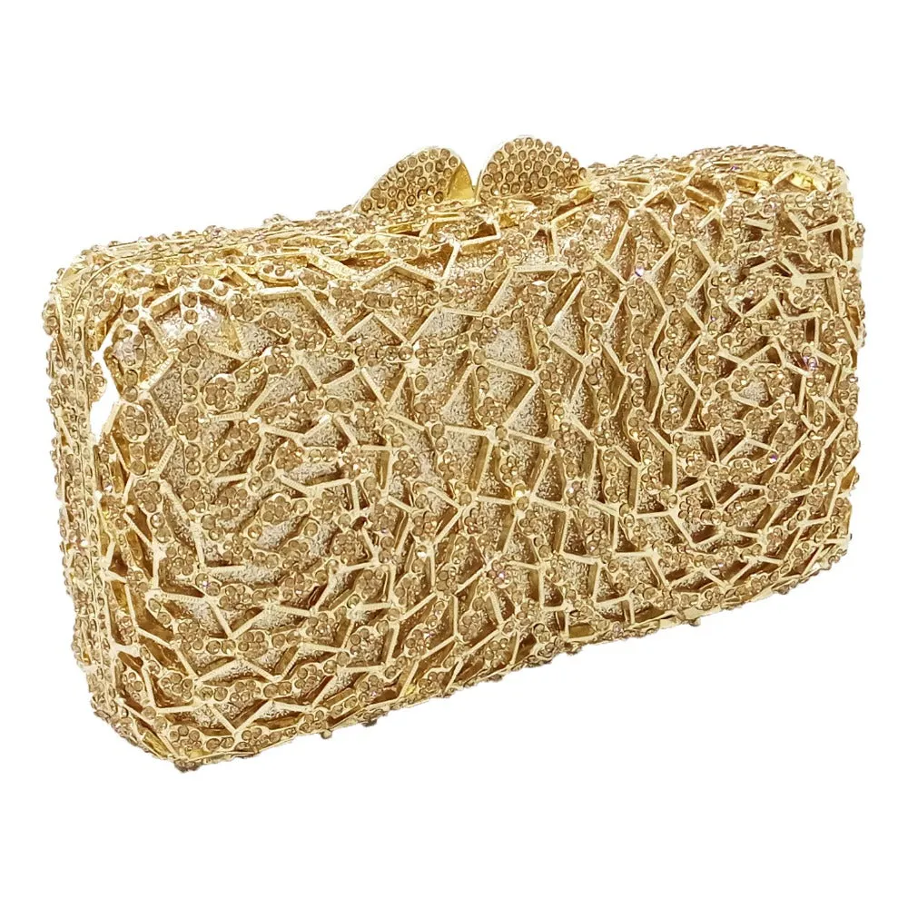 Gold Crystal Clutch Bag