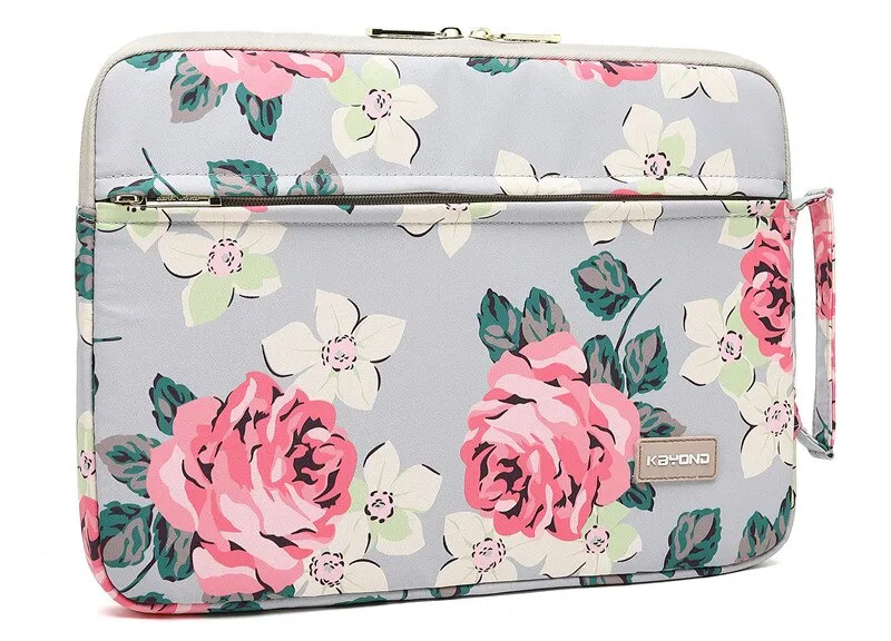 Grey Rose Laptop Sleeve Bag for Young Lady Handbag Sleeve Case Macbook Air Pro Bag