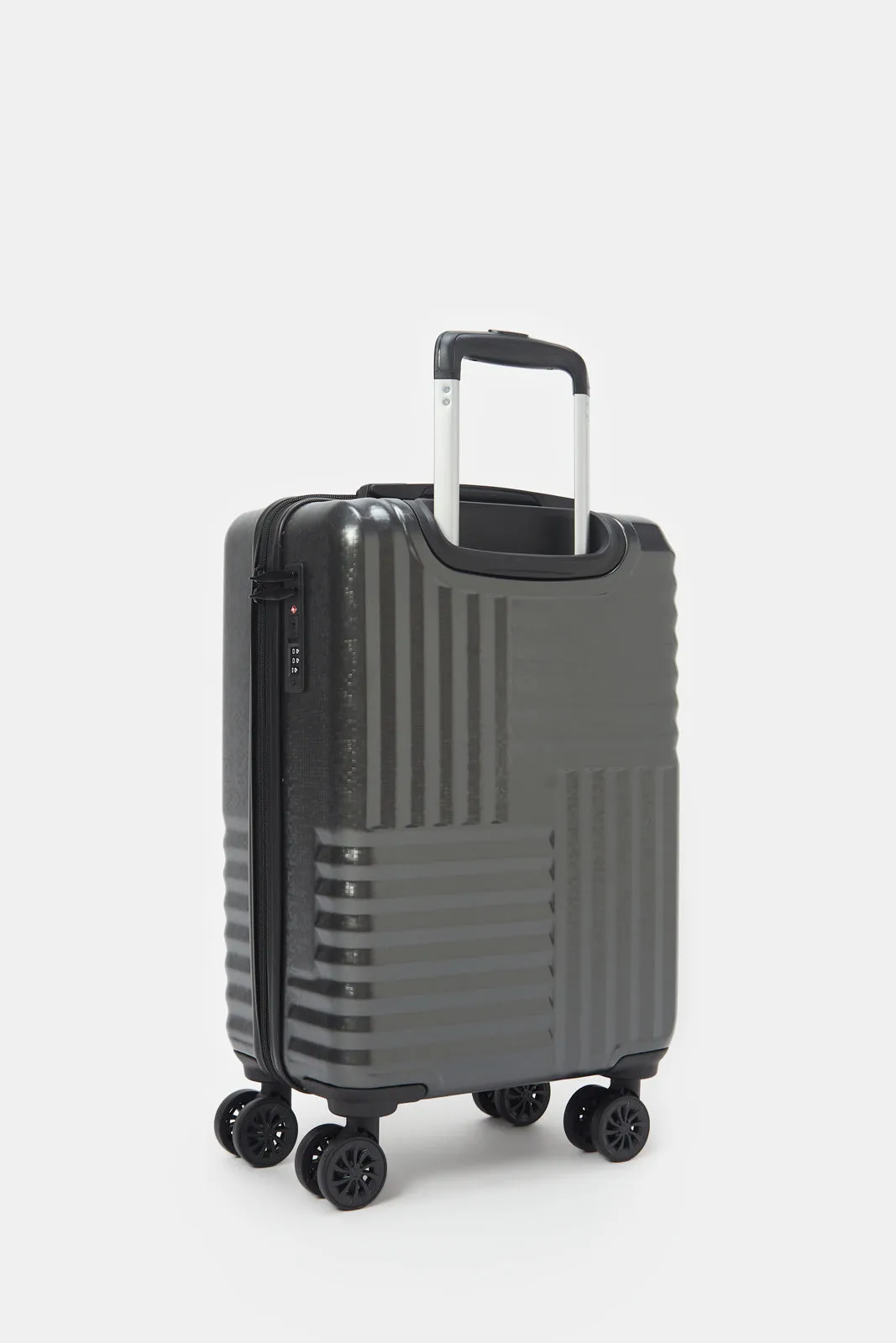 Grey Textured Trolley Luggage (20 Inch)