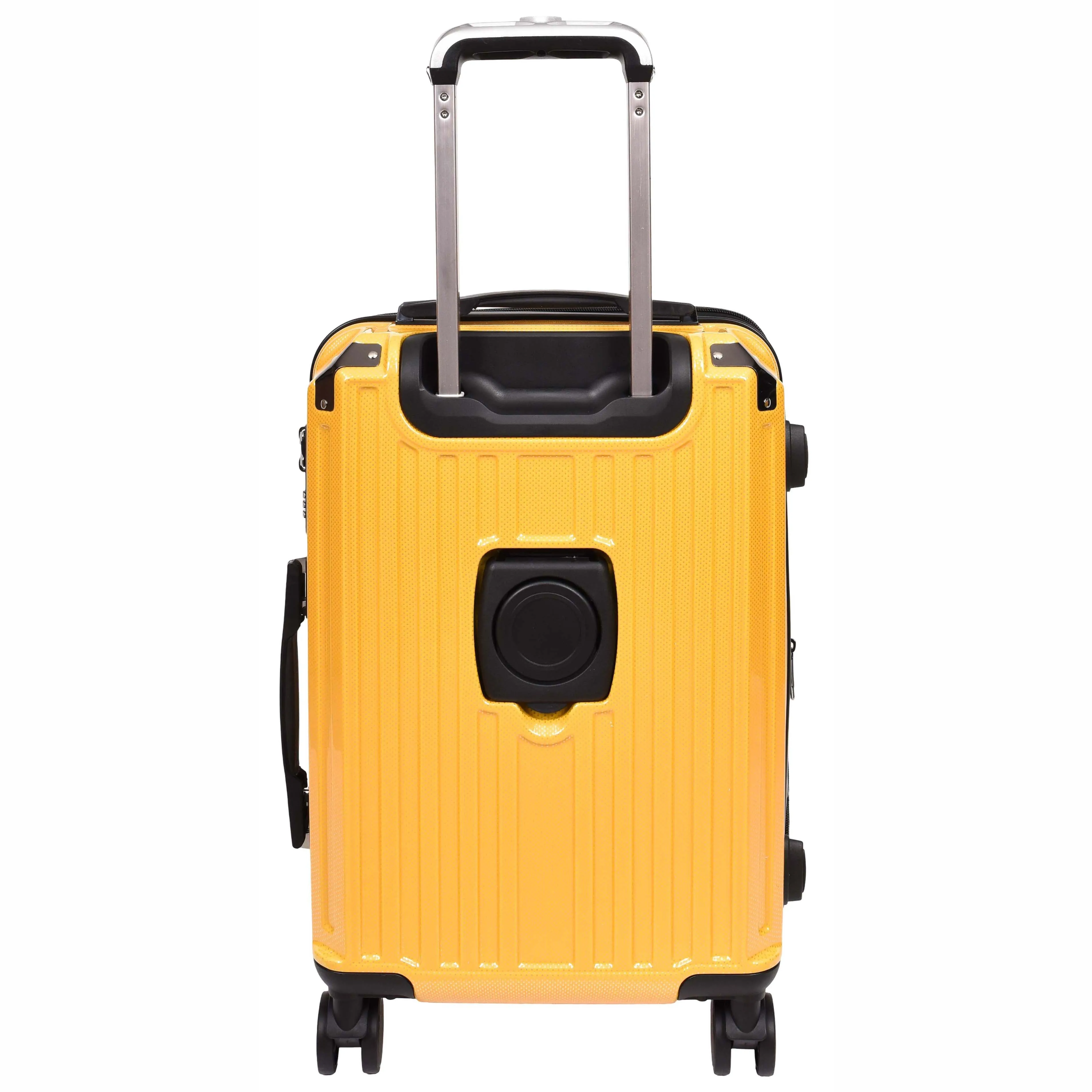 Hard Shell 8 Wheels Expandable TSA Lock 5 Handles Cup Holder Lightweight Travel Bags Hove Yellow