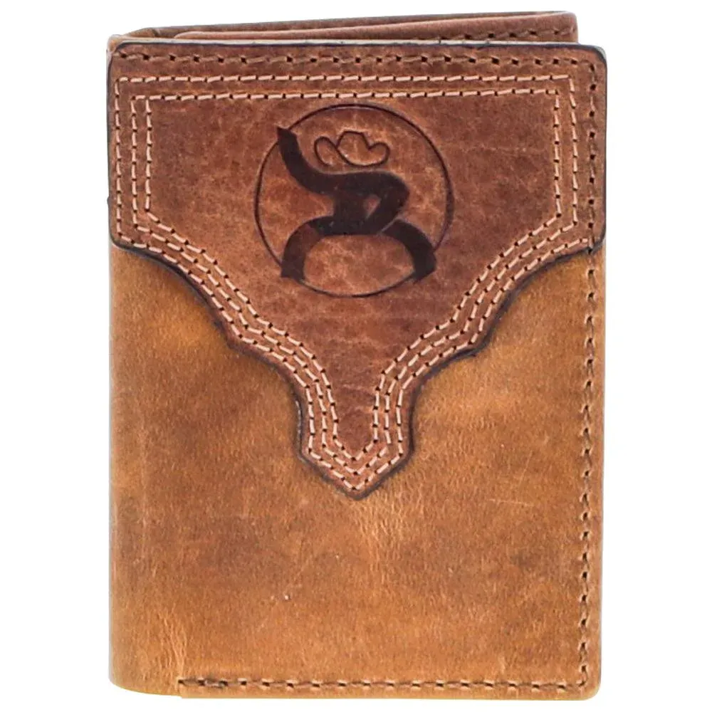 Hooey "Canyon" Distressed Leather Tri-fold Roughy Wallet