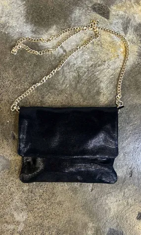 hoss Black  Glomesh Leather Emily Bag