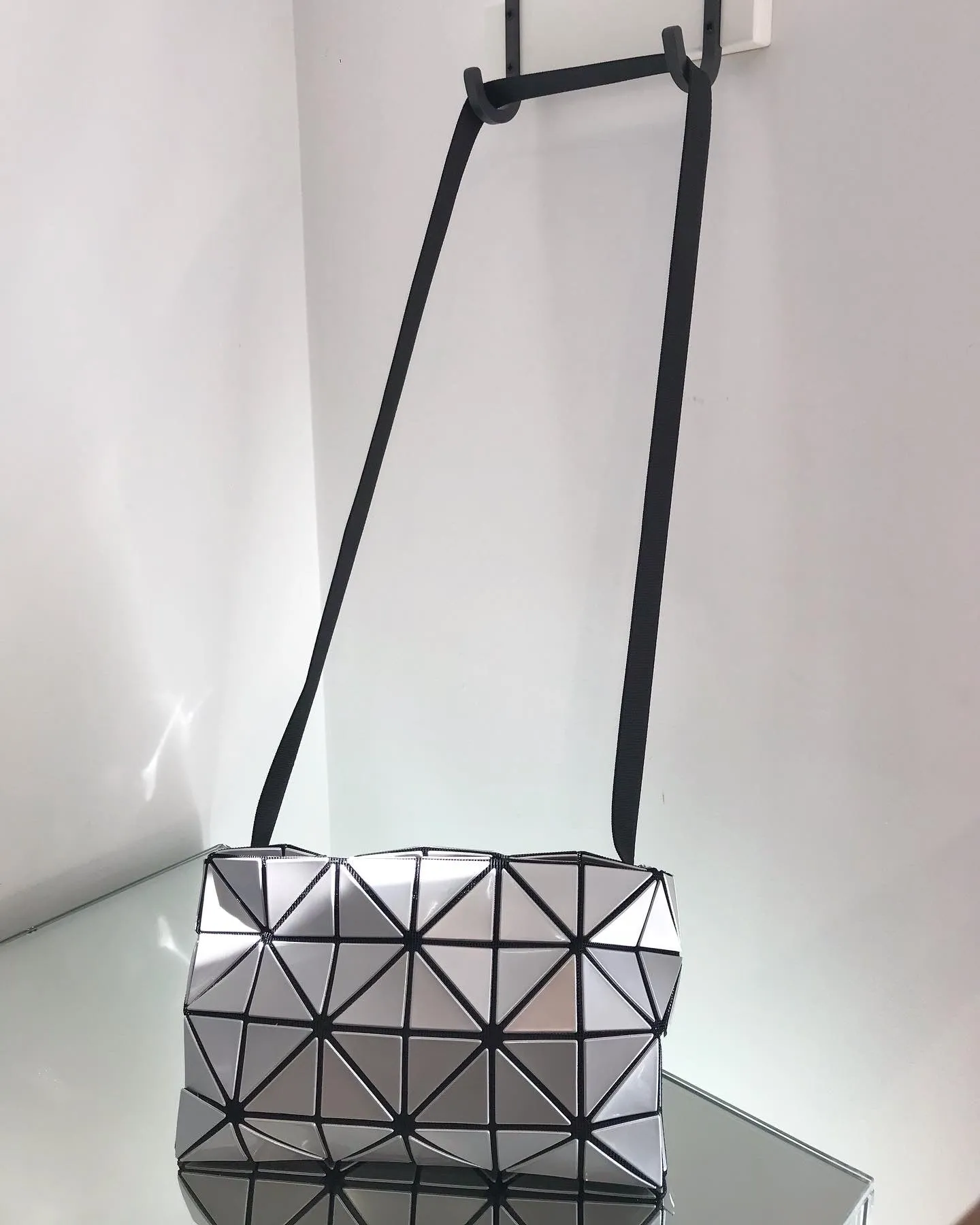 ISSEY MIYAKE BAO BAO Silver Carton Messenger Bag