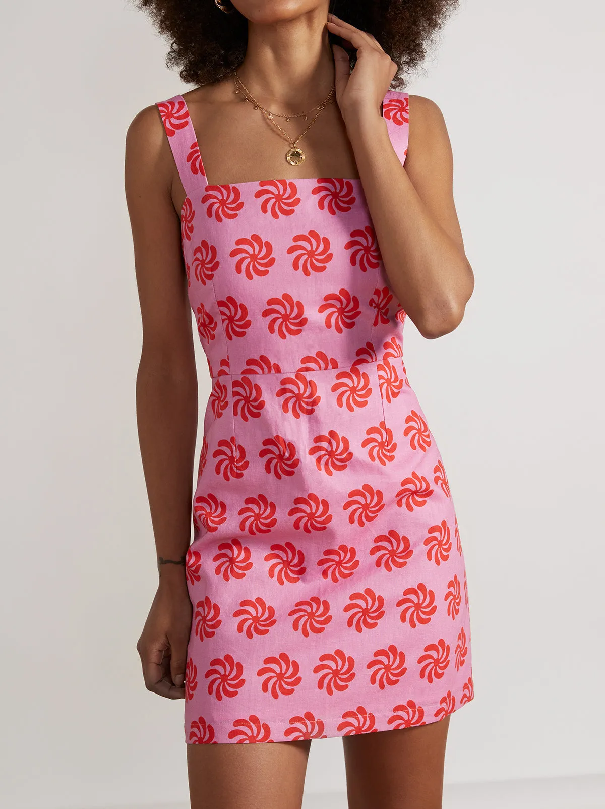 Ivy Pink Geo Floral Mini Dress