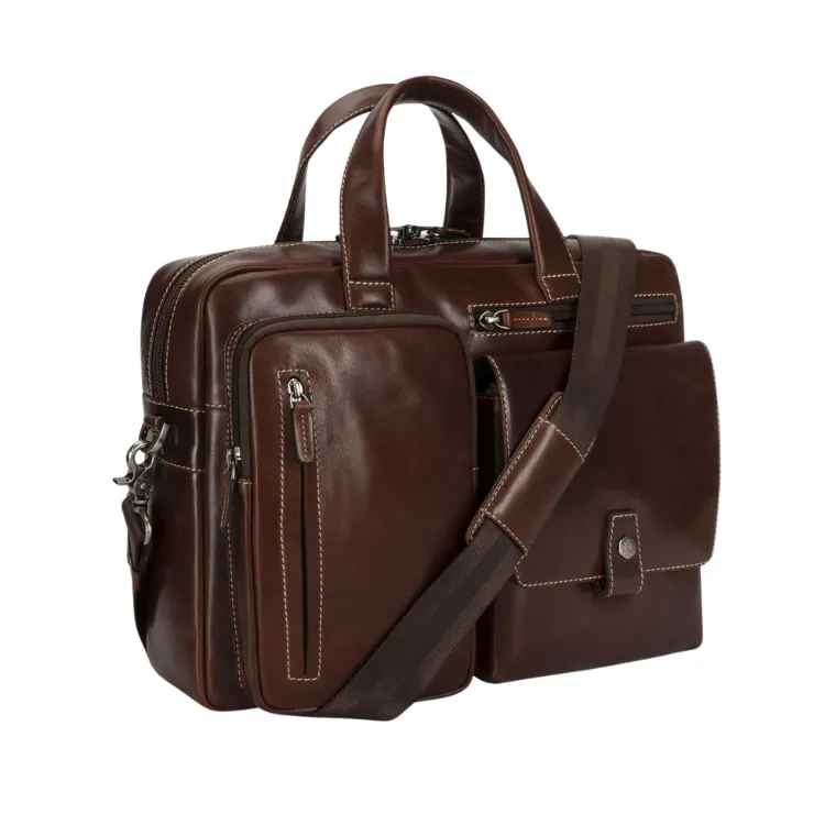 Jekyll & Hide Medium Laptop Briefcase - Mocha