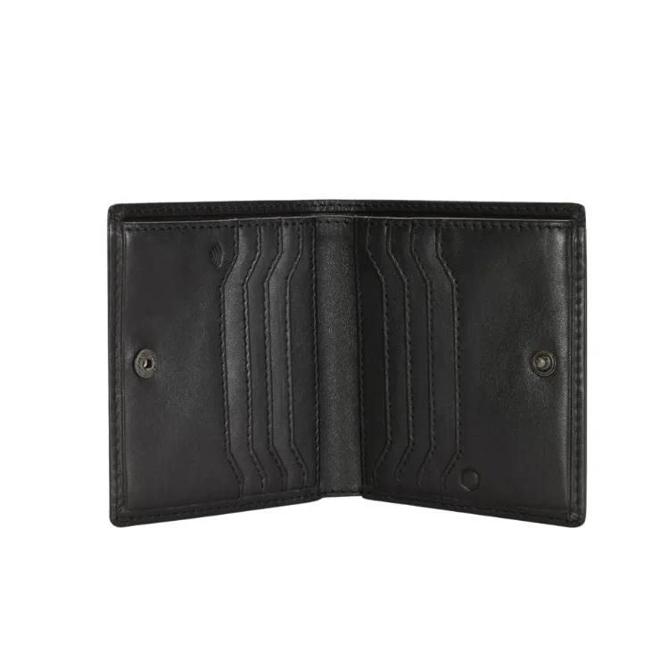 Jekyll & Hide Slim Bifold Card Holder With Coin - Black