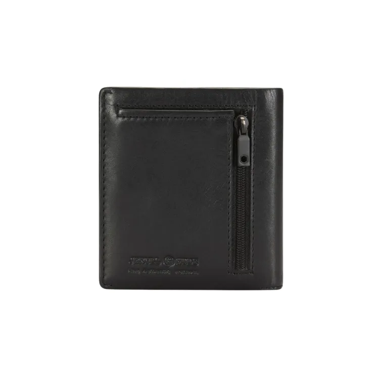 Jekyll & Hide Slim Bifold Card Holder With Coin - Black