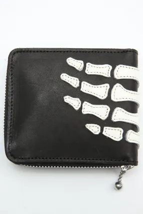 Kapital Thumb-Up Bone Hand Zip Wallet - Black