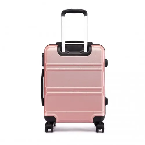 Kono ABS Sculpted Horizontal Design 28" Suitcase - Nude | Durable & Stylish Luggage