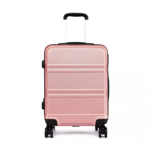 Kono ABS Sculpted Horizontal Design 28" Suitcase - Nude | Durable & Stylish Luggage