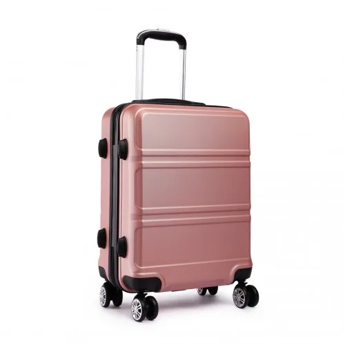 Kono ABS Sculpted Horizontal Design 28" Suitcase - Nude | Durable & Stylish Luggage