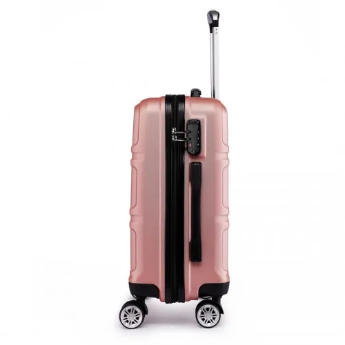 Kono ABS Sculpted Horizontal Design 28" Suitcase - Nude | Durable & Stylish Luggage