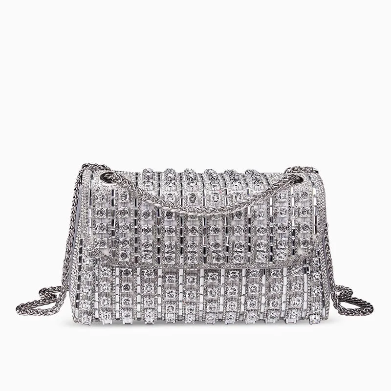 Kristi Diamond Chain Crossbody Bag