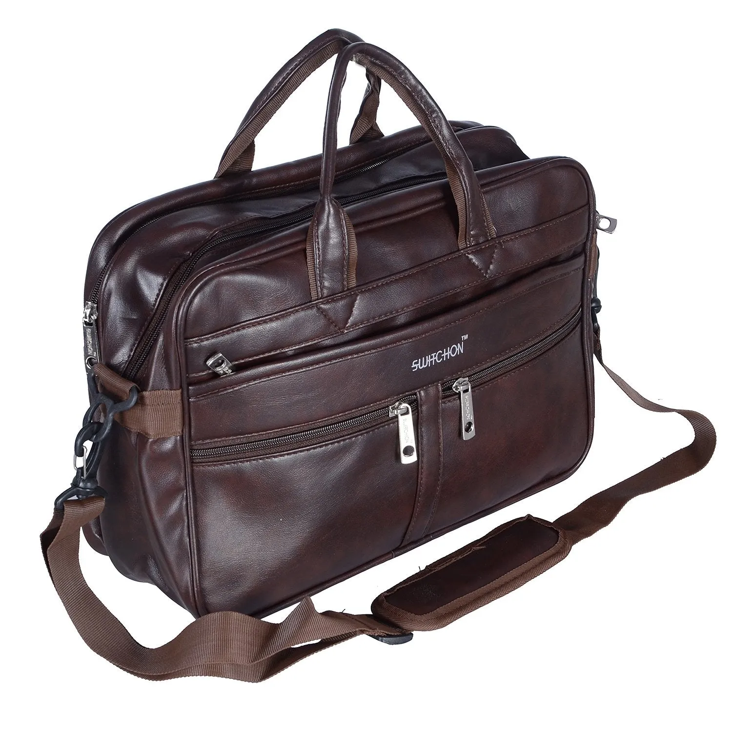 Kuber Industries Laptop Bag For Men & Women|Waterproof Laptop Bag Leather|Brown|