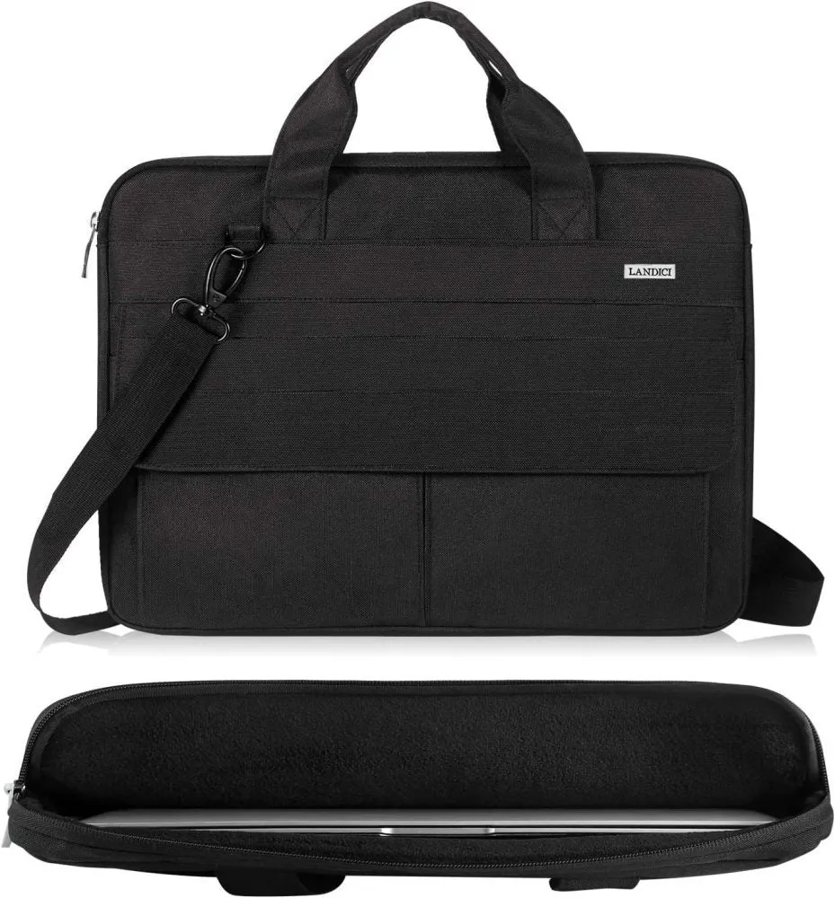 Laptop Carry Case with Shoulder Strap, Black - For Laptops up to 15.6"