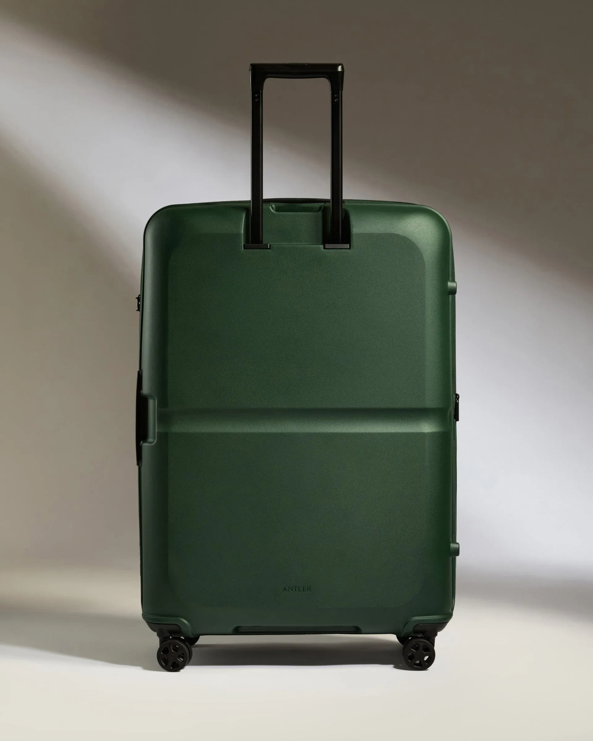 Large Suitcase in Antler Green - Single Stripe