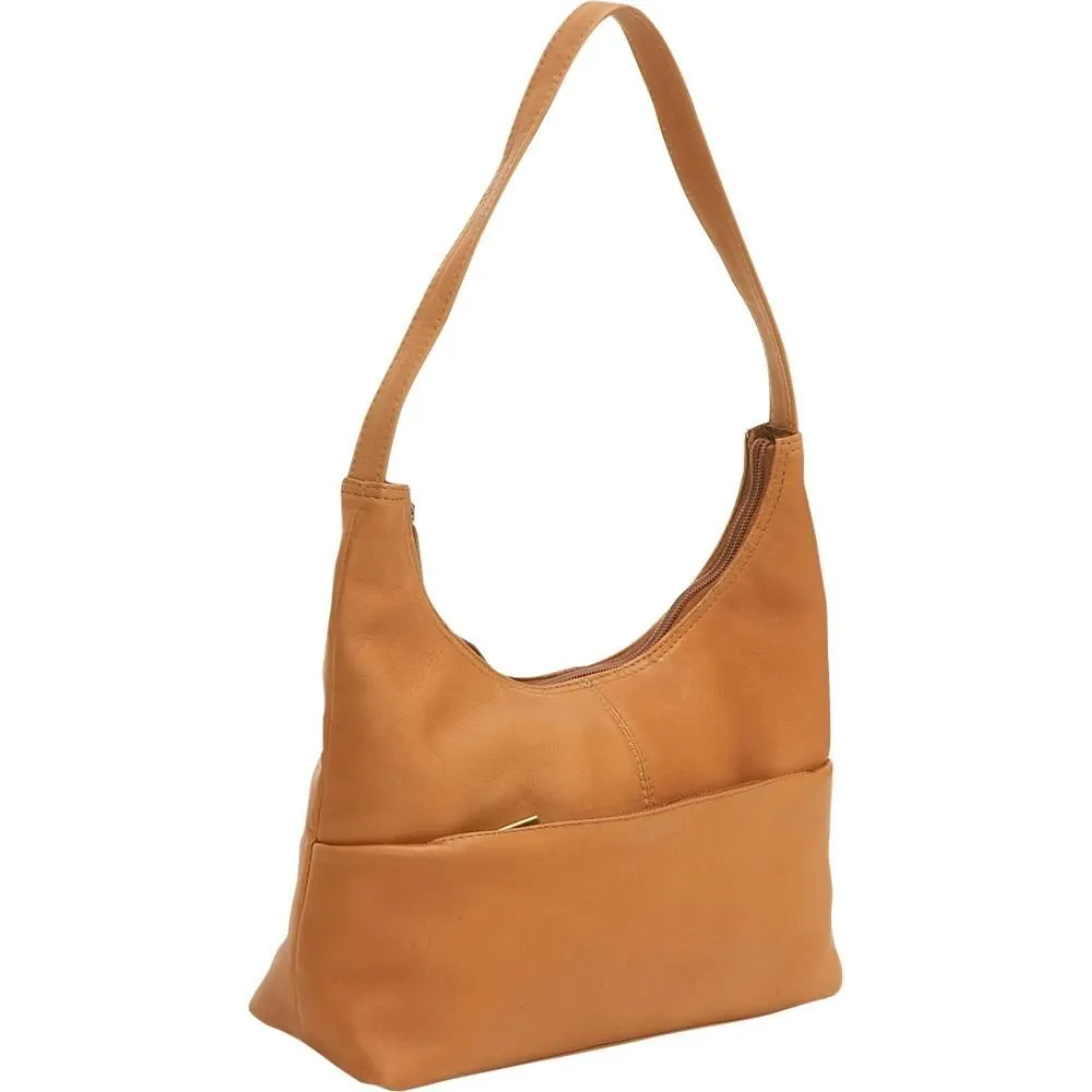 Le Donne Leather Top Zip Hobo Handbag