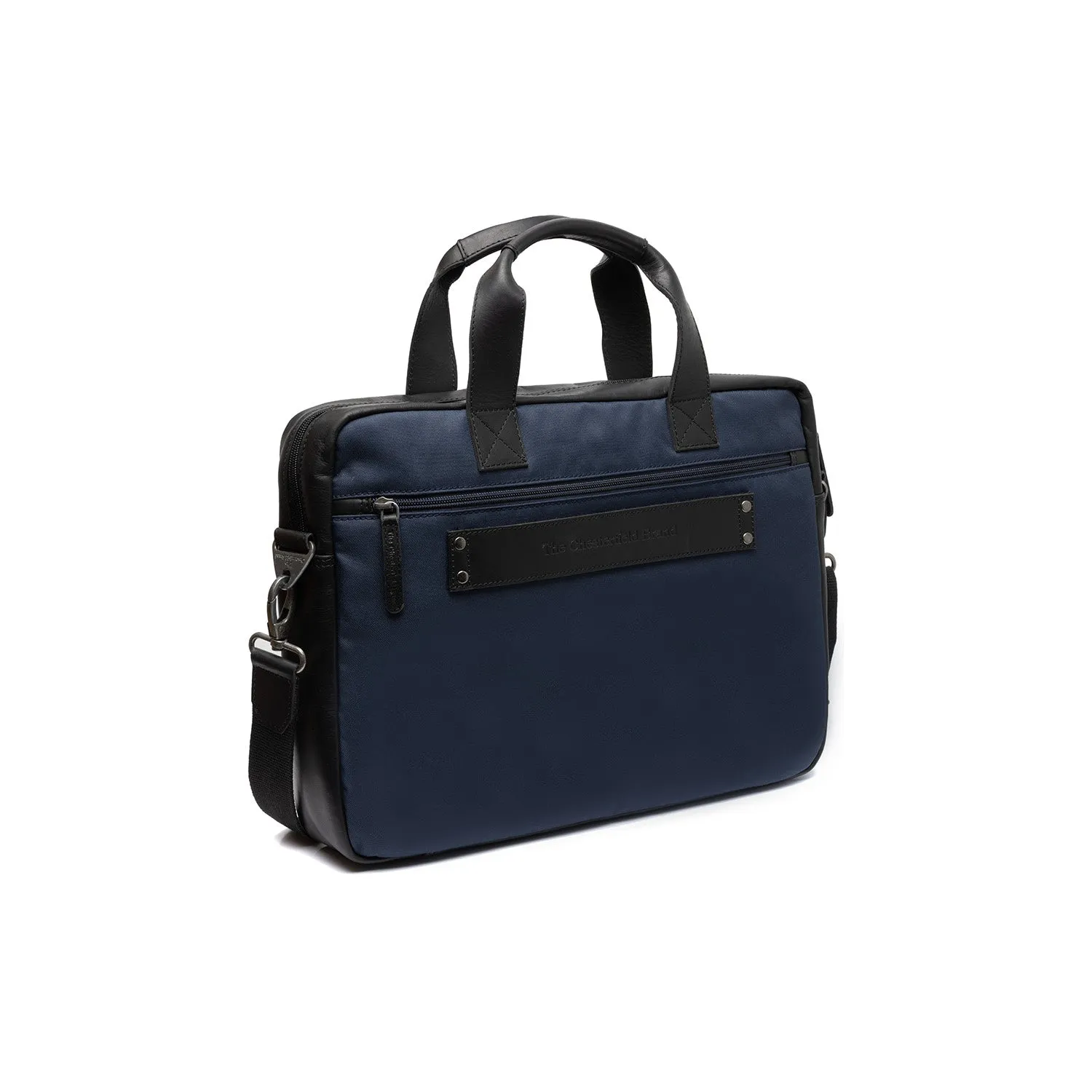 Leather Laptop Bag Navy Narvik