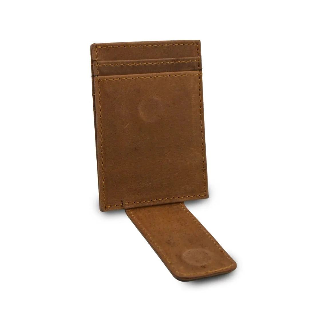 Leather Magnetic Slim Card Holder