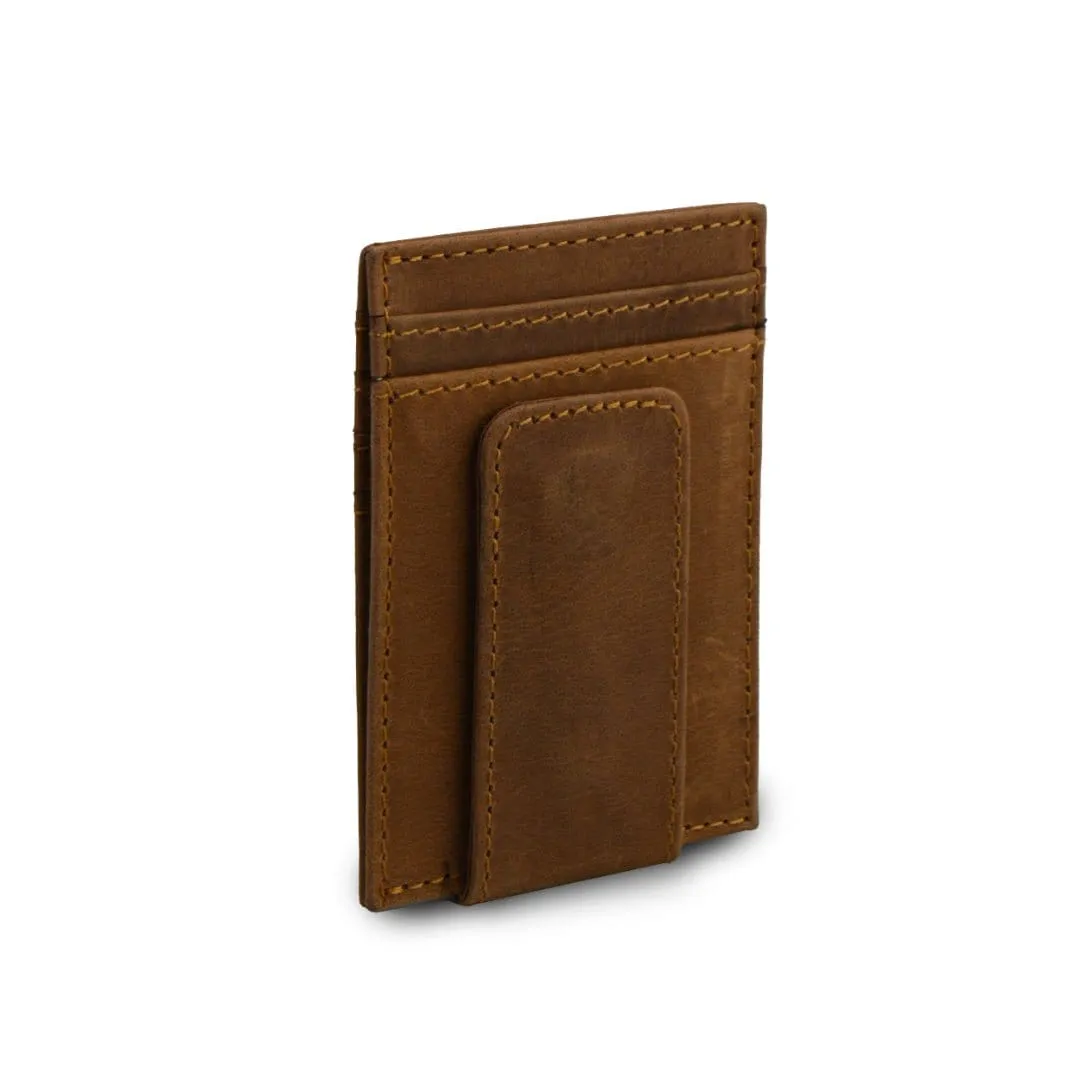 Leather Magnetic Slim Card Holder