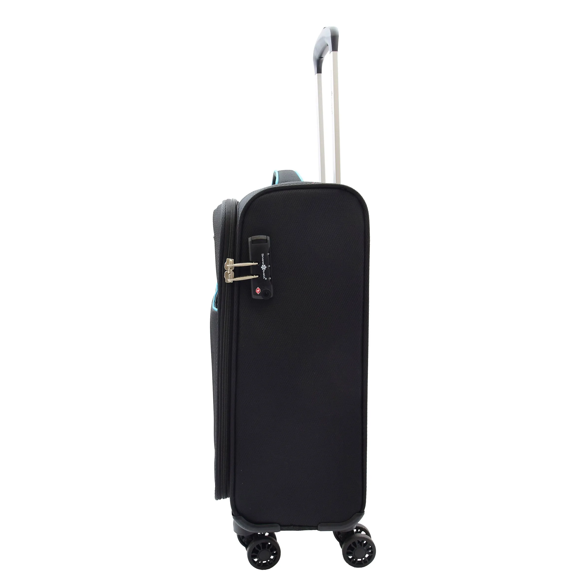 Lightweight 4 Wheels Soft Luggage Expandable TSA Lock Mercury Black