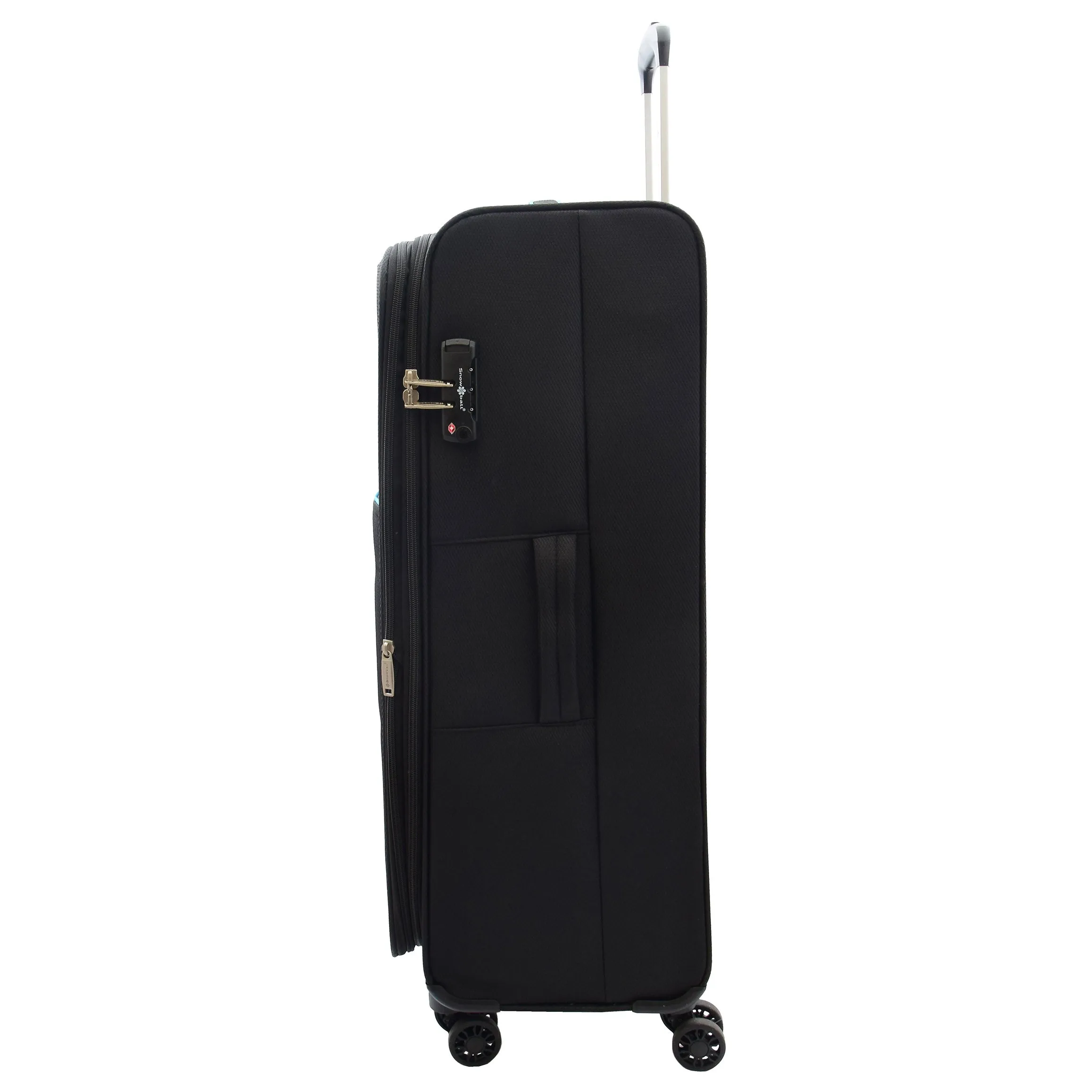 Lightweight 4 Wheels Soft Luggage Expandable TSA Lock Mercury Black