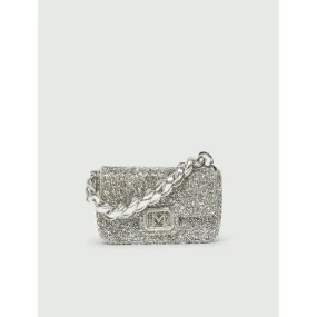 LONTRA Chain Detail Handbag Silver Crystal