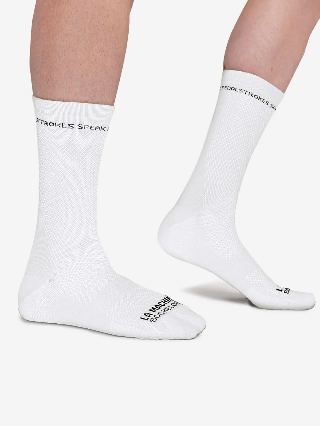 Louder than words - Cycling Socks - White