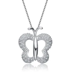 Louise Halo Butterfly Pendant Necklace