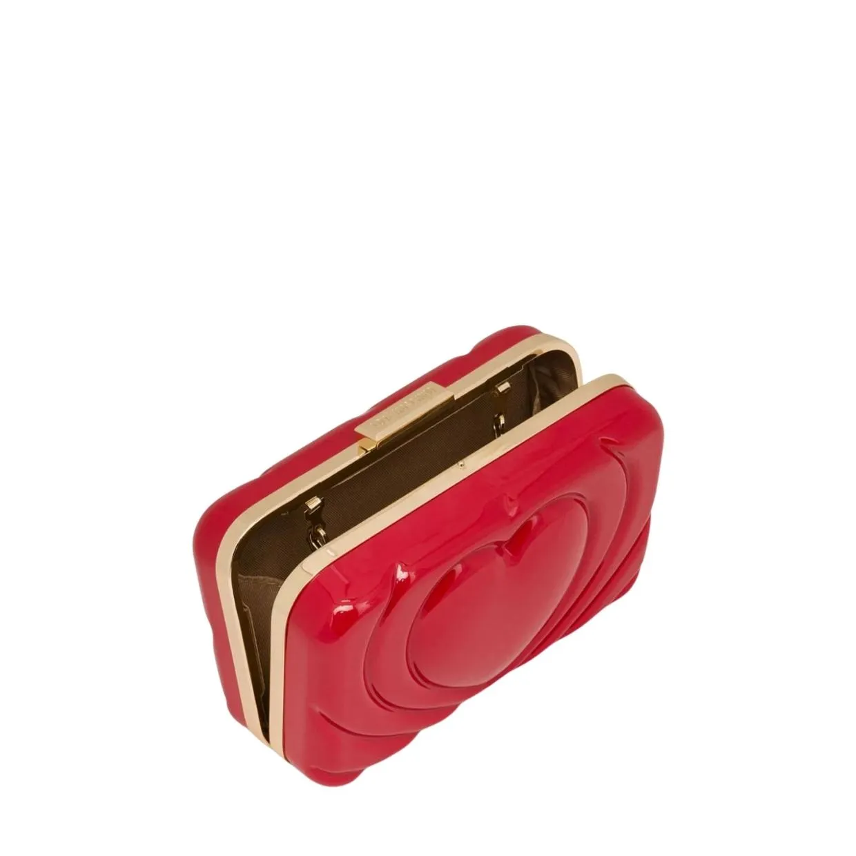 Love Moschino Heart Logo Red Clutch Bag