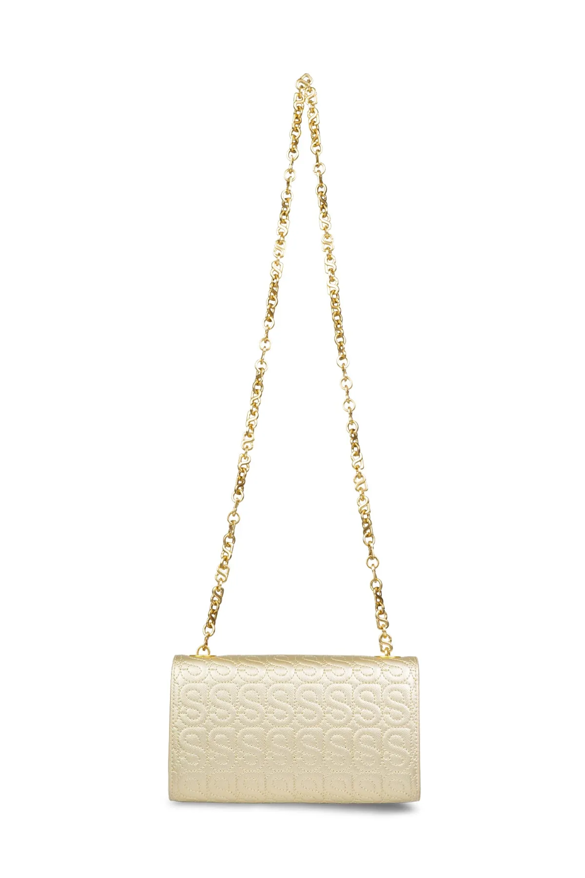 Luna Leather Wallet on Chain - Gold