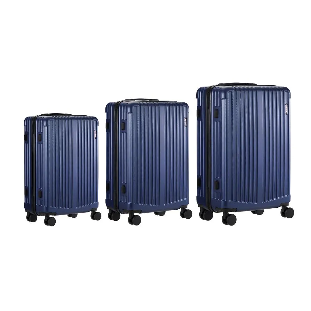 Mazam 3PCS Luggage Set Travel TSA Lock ABS Case Navy