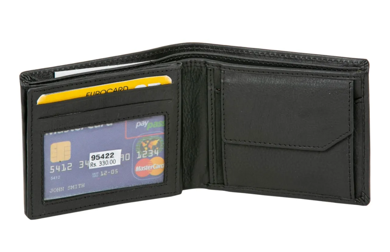 MENS LEATHER WALLET 95422 (BLACK)