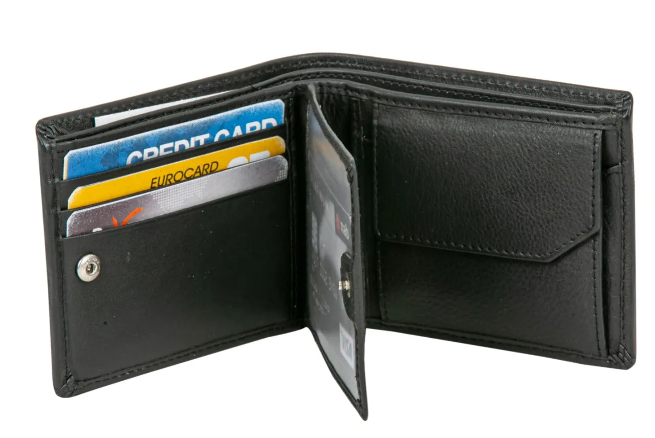 MENS LEATHER WALLET 95422 (BLACK)