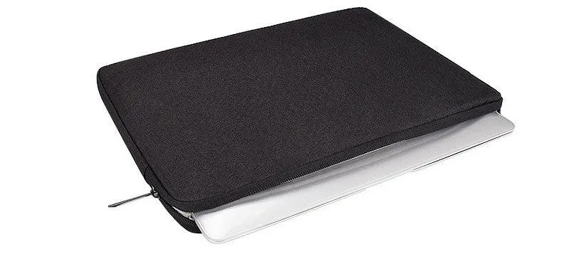 Men's Simple Oxford 2 In 1 Laptop Sleeve- Black