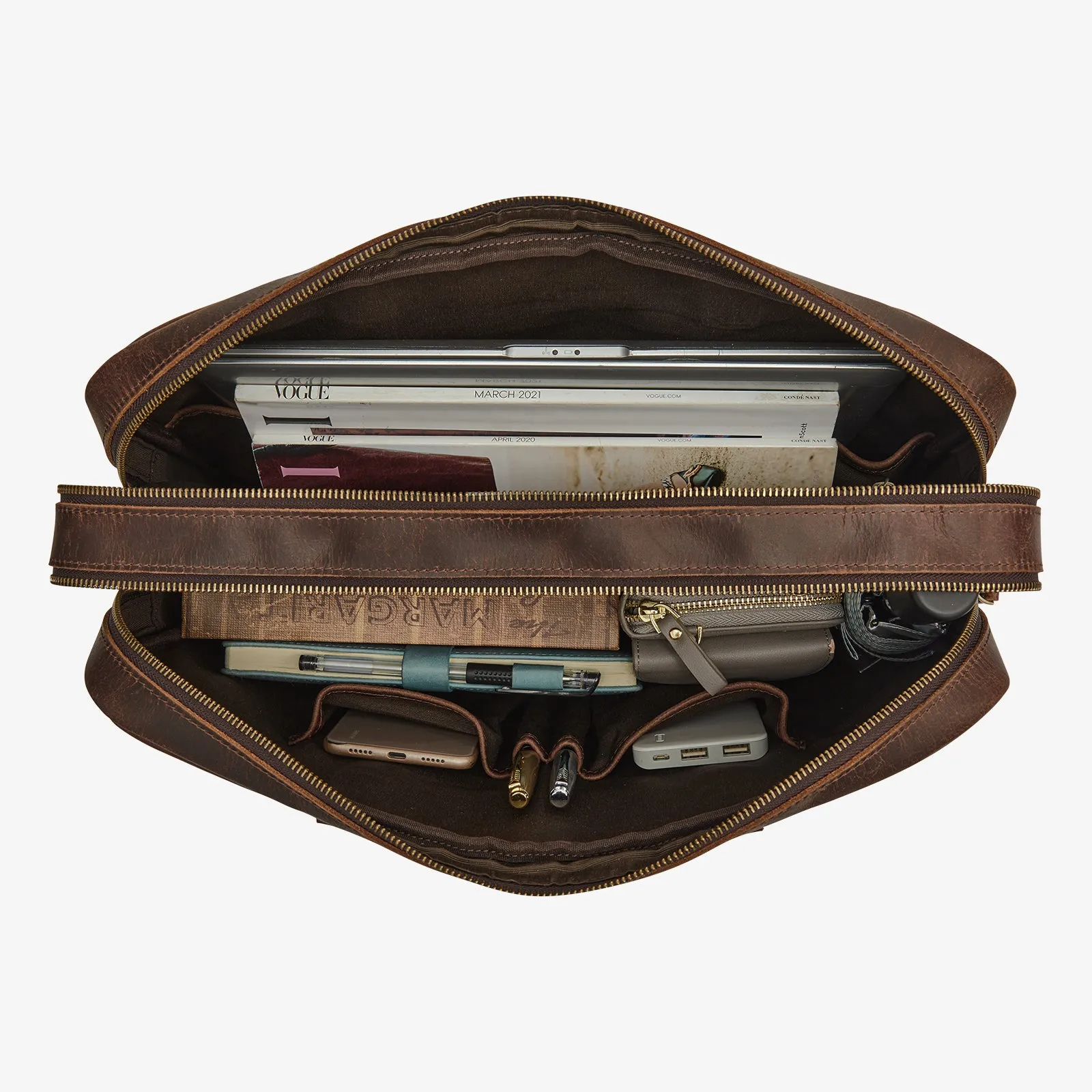 Men's Vintage Leather Laptop Bag