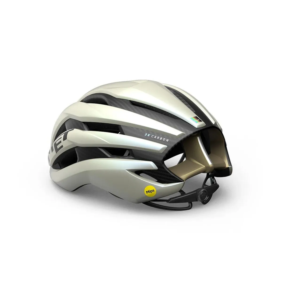 MET Trenta 3K Carbon MIPS Gold Black Helmet