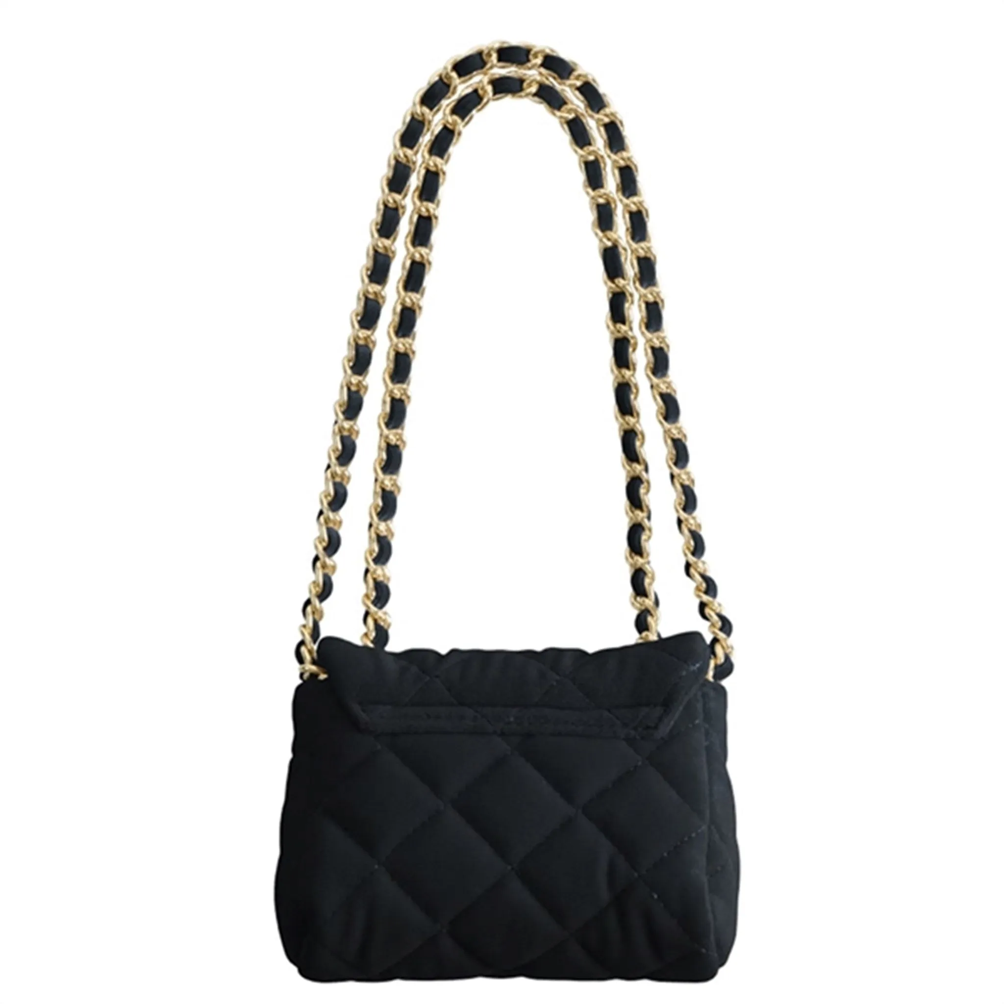 Milledeux Small Velvet Bag Black