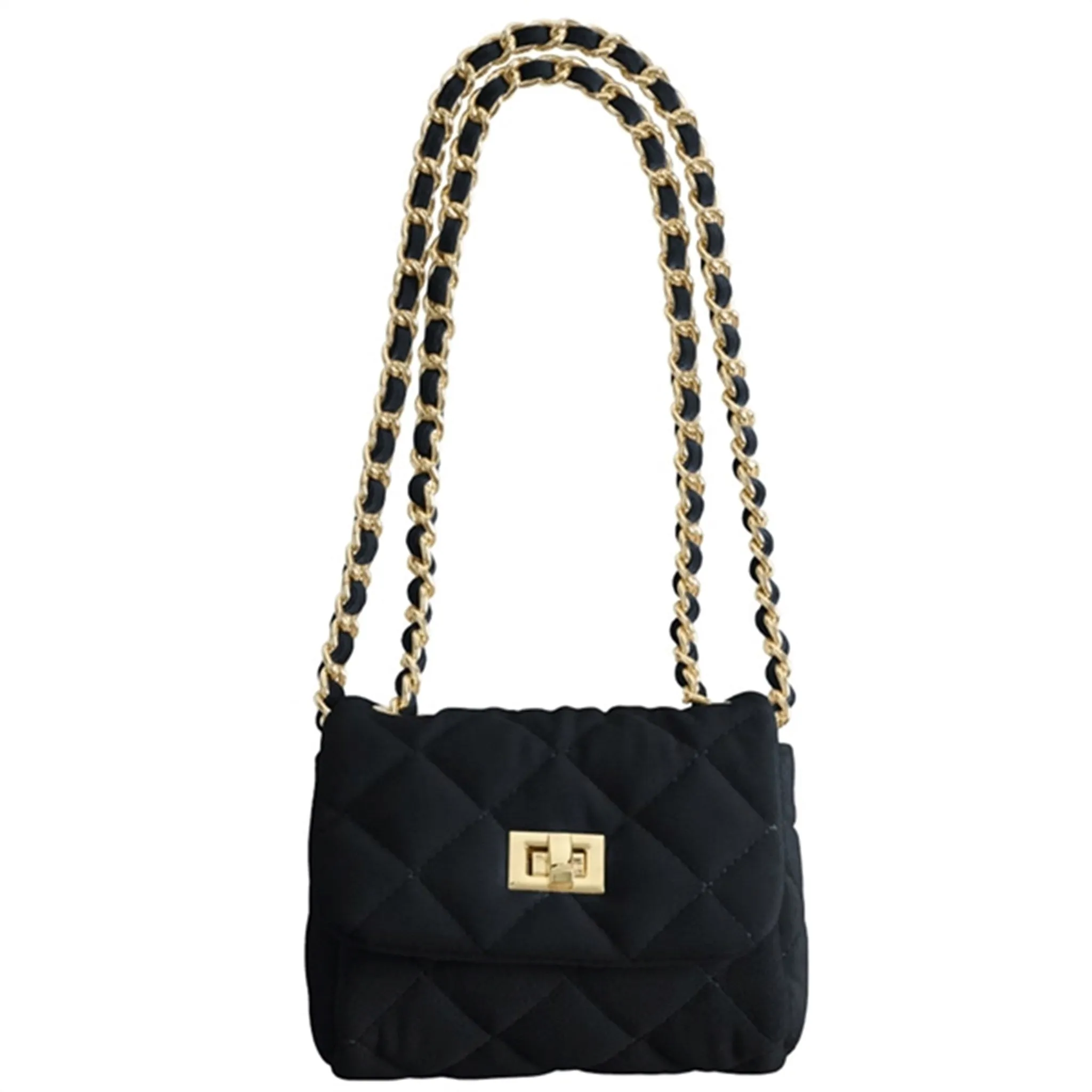 Milledeux Small Velvet Bag Black