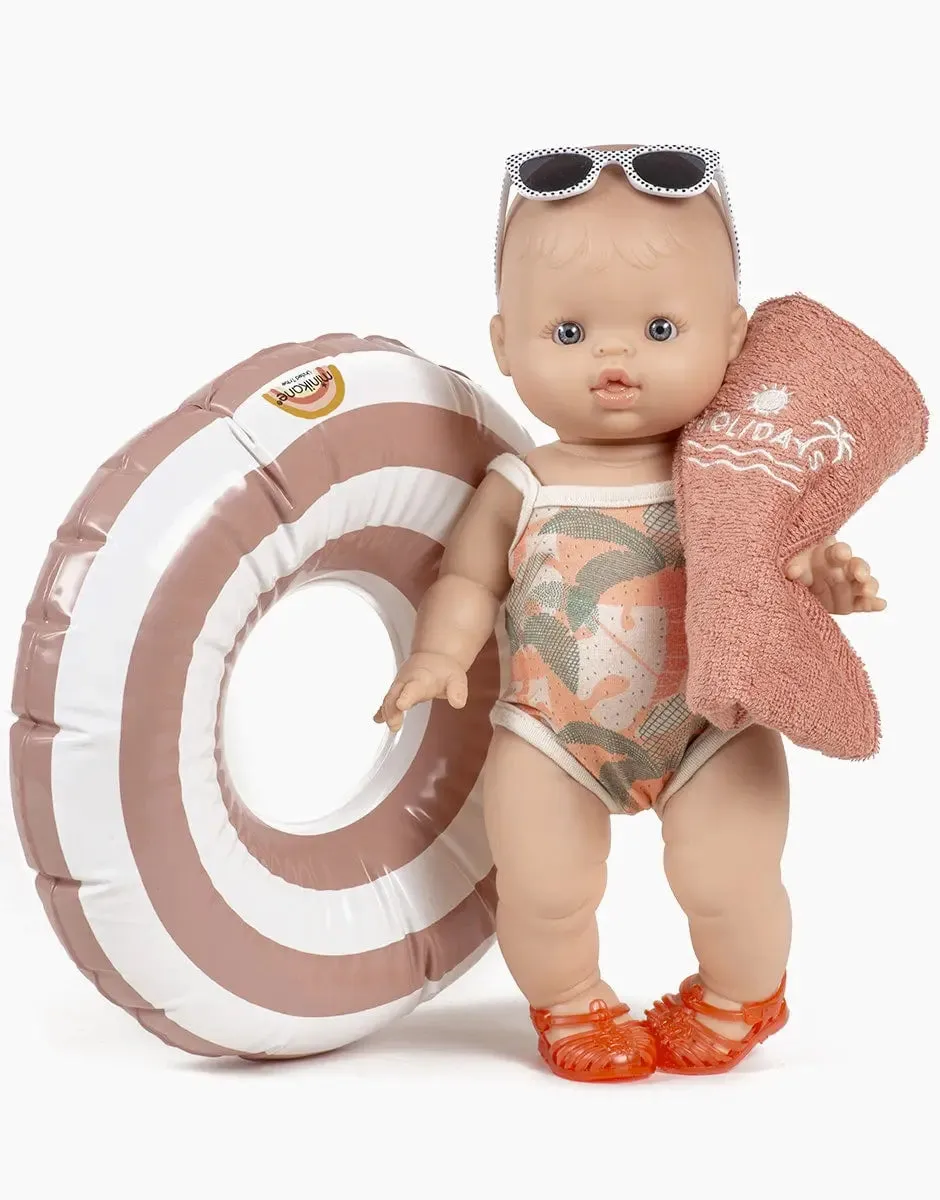 Minikane Baby Doll(34cm) in Suitcase with Swimming Ring